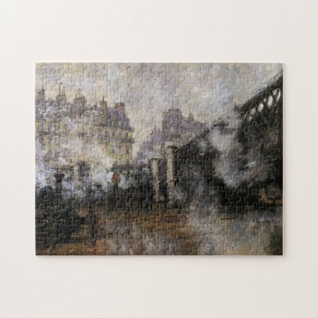 Le Pont de l'Europe, Gare Saint-Lazare Monet Fine Jigsaw Puzzle (Horizontal)