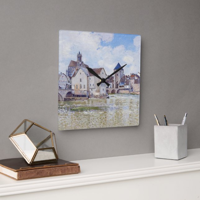 Le Pont de Moret, Alfred Sisley  Square Wall Clock (Office)