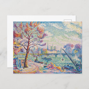Le Pont Des Arts Paris   Paul Signac   Postcard