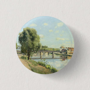 Le Pont Du Chemin De Fer Camille Pissarro   3 Cm Round Badge