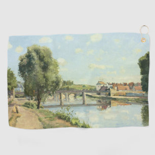 Le Pont Du Chemin De Fer Camille Pissarro Golf Towel
