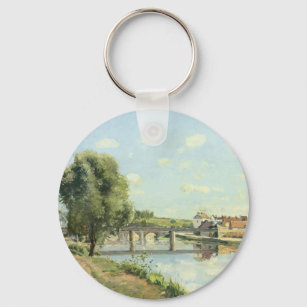 Le Pont Du Chemin De Fer Camille Pissarro   Key Ring
