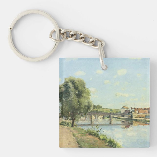 Le Pont Du Chemin De Fer Camille Pissarro   Key Ring (Front)