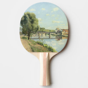 Le Pont Du Chemin De Fer Camille Pissarro   Ping Pong Paddle
