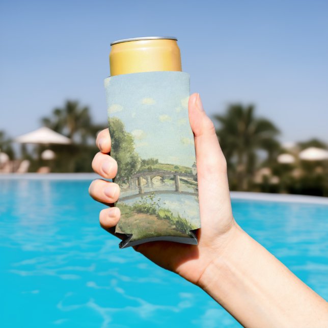 Le Pont Du Chemin De Fer Camille Pissarro   Seltzer Can Cooler (In Situ Pool)