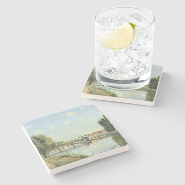 Le Pont Du Chemin De Fer Camille Pissarro   Stone Coaster (Side)