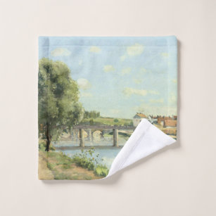 Le Pont Du Chemin De Fer Camille Pissarro   Wash Cloth