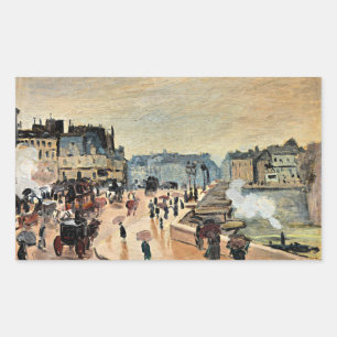 Le Pont Neuf by Claude Monet Rectangular Sticker