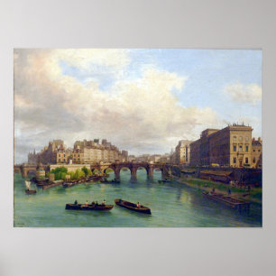 Le Pont-Neuf – Giuseppe Canella – 1832 Poster