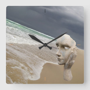 Le Porge3, Nouvelle Aquitaine, France. Square Wall Clock