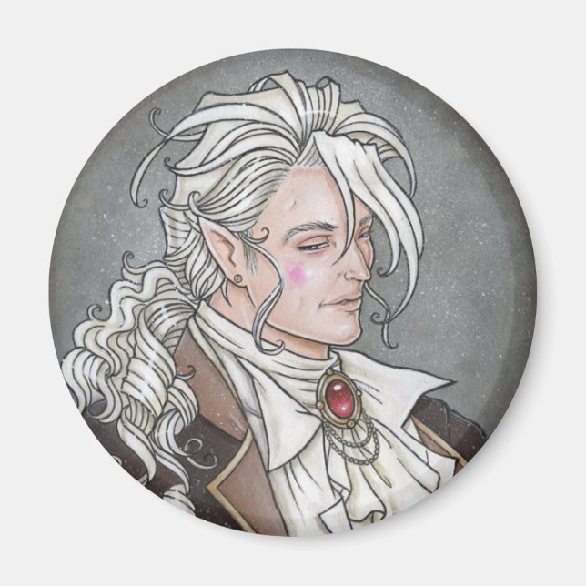 Le Portrait Du Vampire Gothic Magnet (Front)