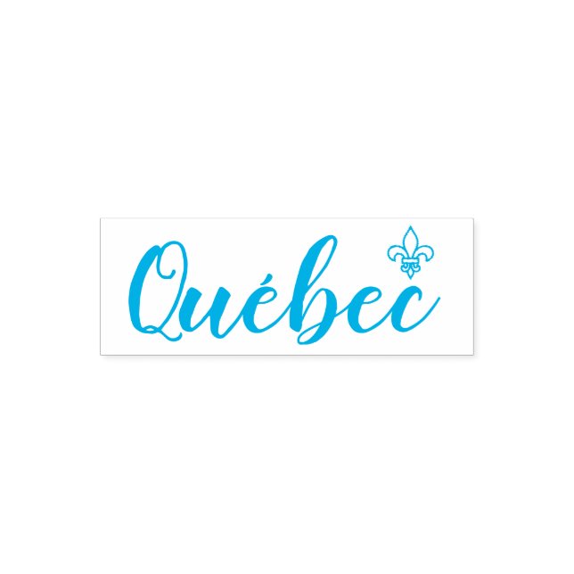 Le Québec Fleur de Flys Oui Francais Self-inking Stamp (Design)