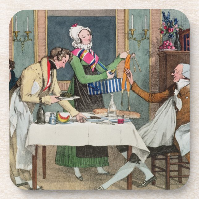 Le Restaurant, pub. by Rodwell and Martin, 1820 (c Coaster (Front)