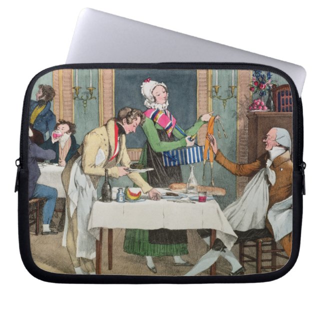 Le Restaurant, pub. by Rodwell and Martin, 1820 (c Laptop Sleeve (Front)