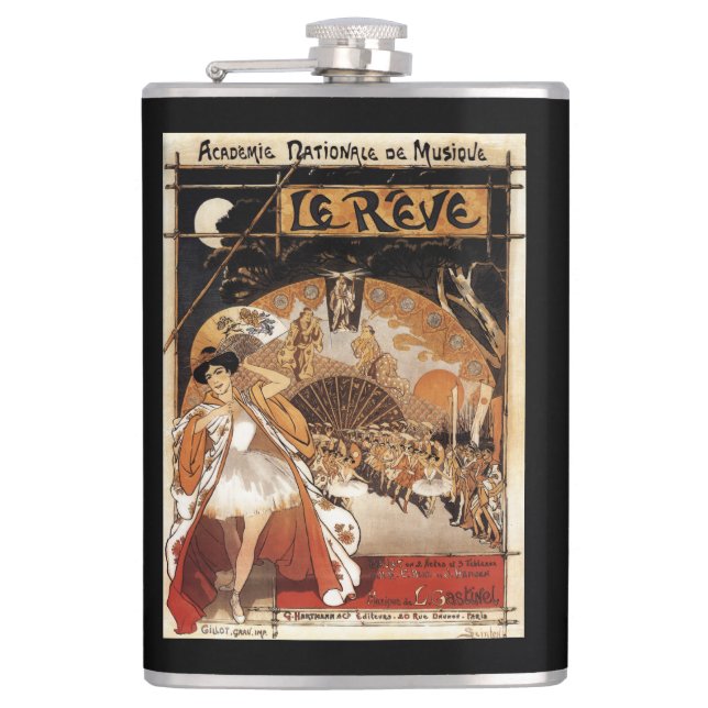 Le Reve Ballet Performance Opera House Hip Flask (Front)