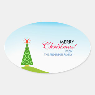 Le Sapin Oval Sticker