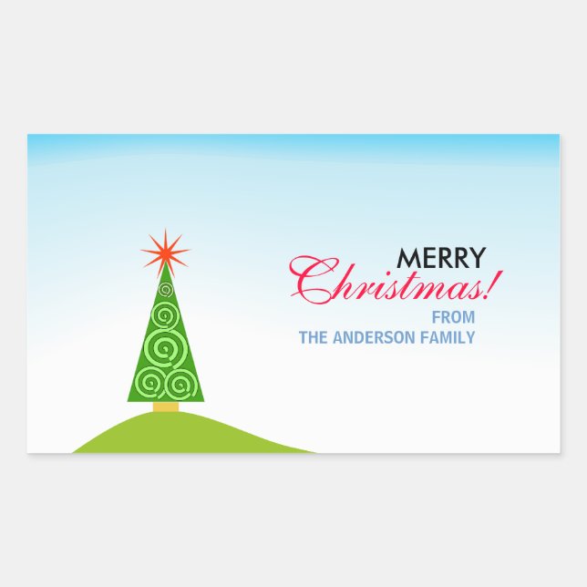 Le Sapin Rectangular Sticker (Front)