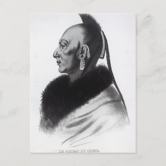 Le Soldat du Chene, an Osage Chief Postcard (Front)