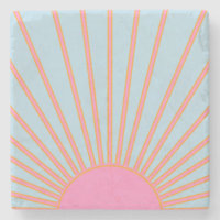 Le Soleil 02 Retro Sun Pink And Blue Sunshine
