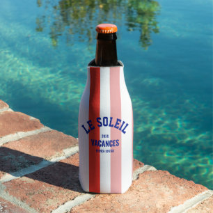 Le Soleil Vacances French Riviera Cabana Stripe Bottle Cooler