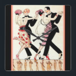 "Le Tango" Art Deco Wall Clock<br><div class="desc">Eye Catching Wall Clock Featuring "Le Tango" At Deco Print by George Barbier (1920s)</div>
