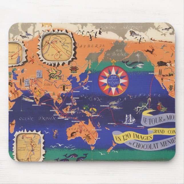Le Tour du Monde Mouse Pad (Front)