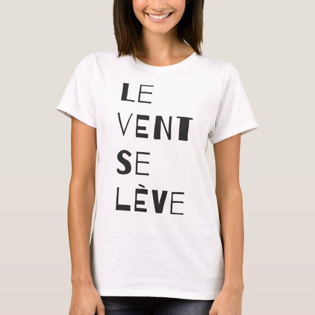 Le Vent Se Leve - Black T-Shirt (Front)