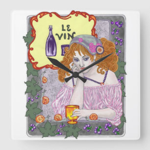 Le Vin Again Wall Clock