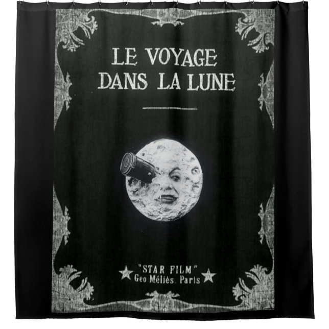 Le Voyage dans la Lune /A Trip to the Moon Shower Curtain (Front)
