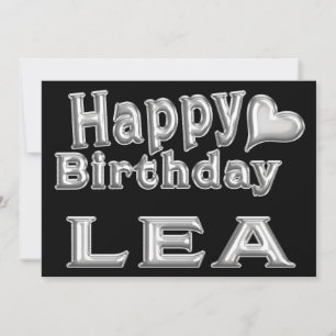 Lea Happy Birthday Map with heart Card
