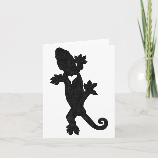 Leachie New Caledonian Gecko Artsy Distressed  Card (Front)