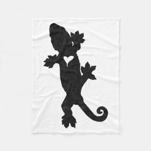 Leachie New Caledonian Gecko Artsy Distressed  Fleece Blanket