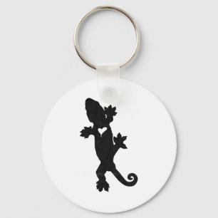 Leachie New Caledonian Gecko Artsy Distressed Key Ring
