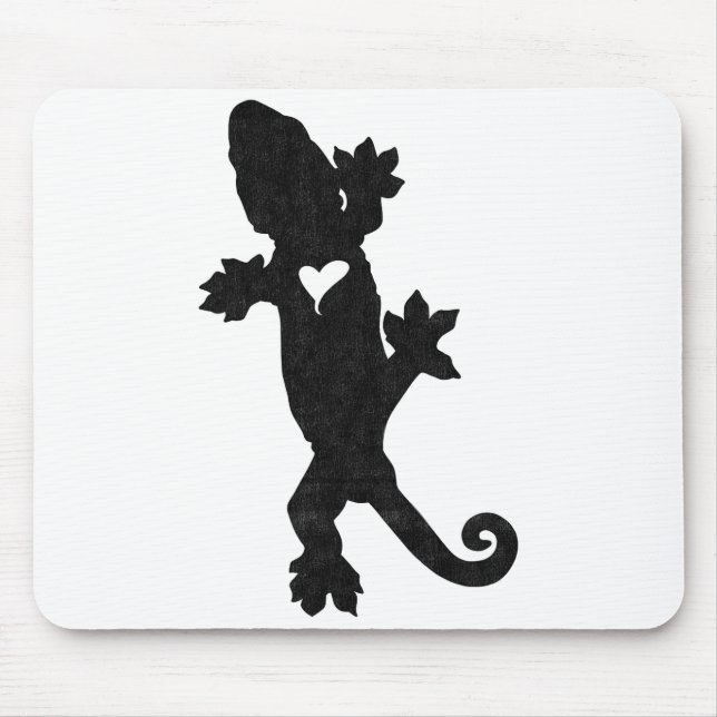 Leachie New Caledonian Gecko Artsy Distressed  Mouse Pad (Front)