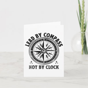 Lead By Comp Not By Clock Camping Scouting Scout Card
