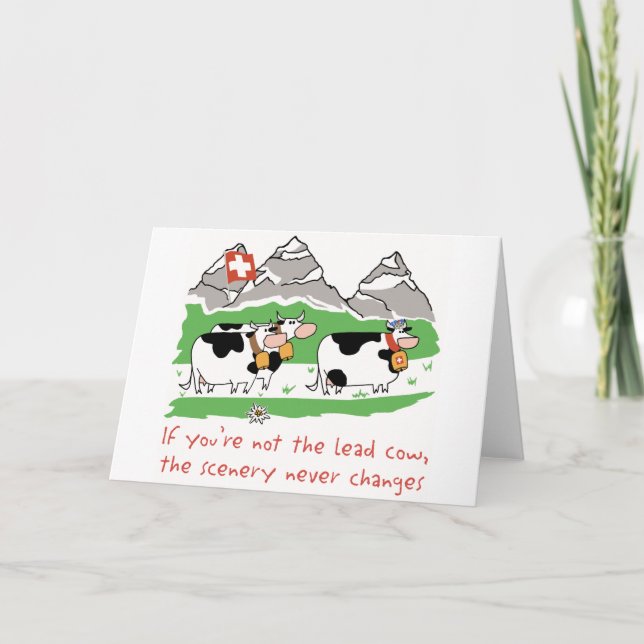 Lead Cow Greeting Card (Front)