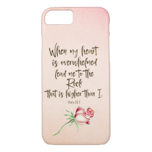 Lead me to the Rock Psalms Bible Verse iPhone 8/7 Case