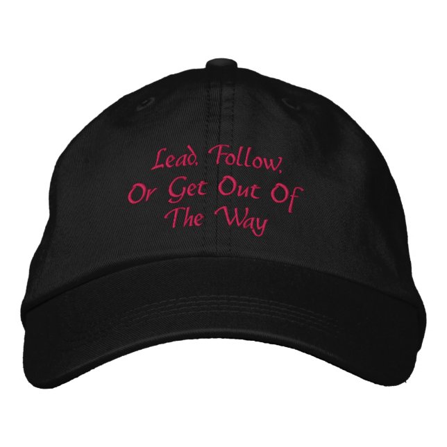 Lead or Follow Women's Baseball Cap (Front)