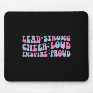 Lead Strong Cheer Loud Cheer Captain Cheerleading  Mouse Pad