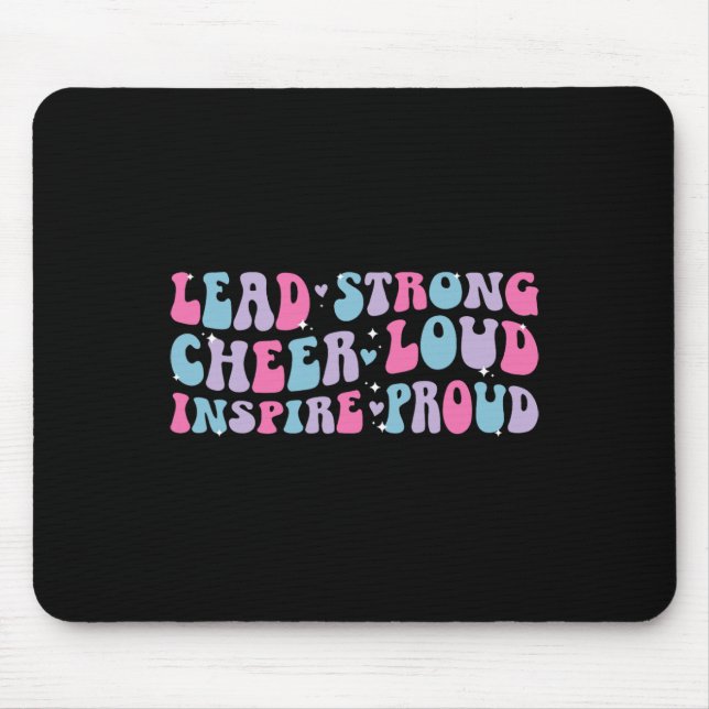 Lead Strong Cheer Loud Cheer Captain Cheerleading  Mouse Pad (Front)