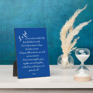 Lead Us - World Peace Prayer Plaque