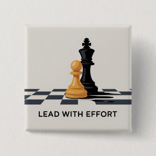 Lead With Effort 15 Cm Square Badge