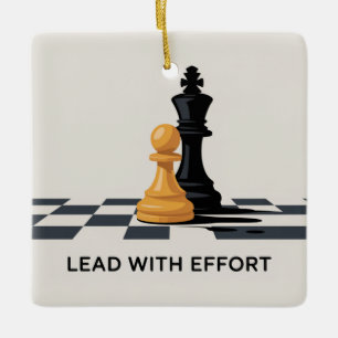 Lead With Effort Ceramic Ornament