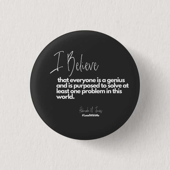 Lead With Me Believe Button (Front)