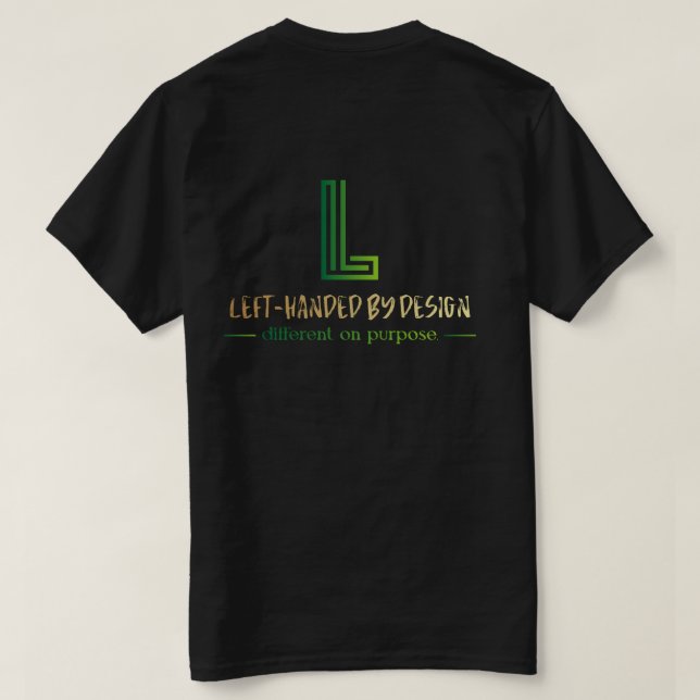 Lead With Your Left Men's T-Shirt  (Design Back)