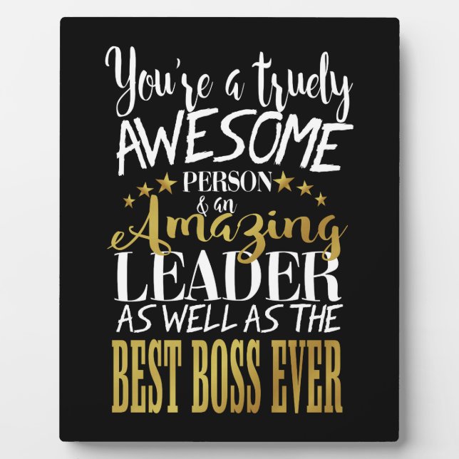 leader boss thank  you plaque (Front)