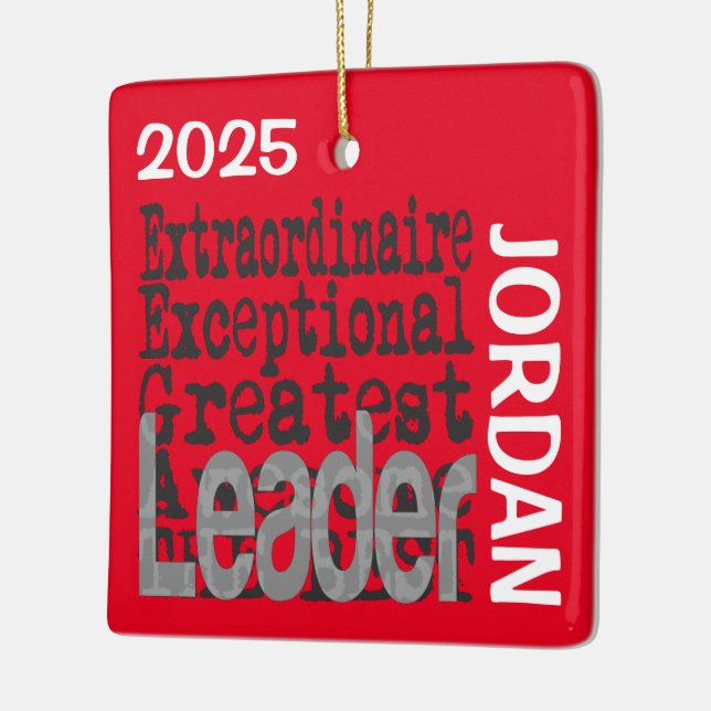 Leader Extraordinaire CUSTOM Ceramic Ornament (Left)