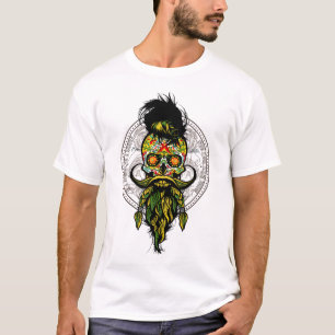 leader_mexican_hipster skull legendai death tete T-Shirt