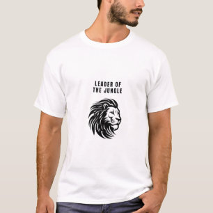 Leader Of The Jungle Lion Graphic Streetwear Black T-Shirt