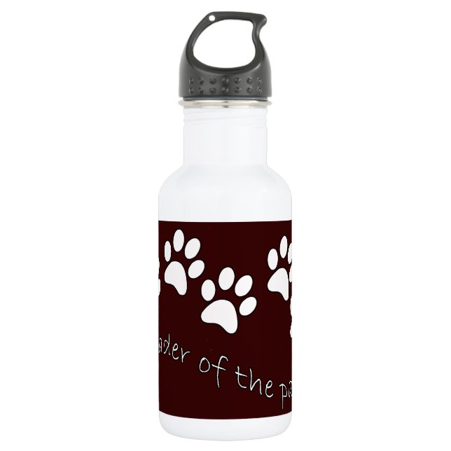 Leader of the Pack Dog Lover's 532 Ml Water Bottle (Front)